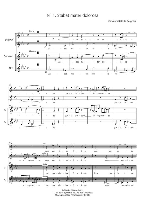 Stabat Mater: Fac ut ardeat cor meum - Pergolesi Giovanni Battista