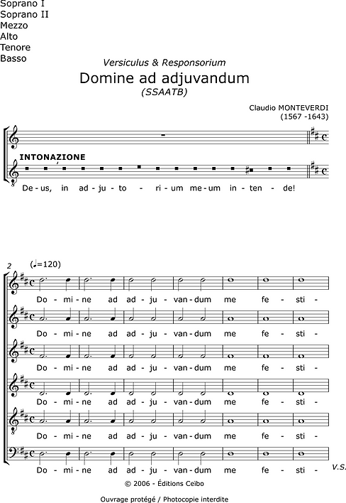 Domine ad Adjuvandum - Monteverdi Claudio
