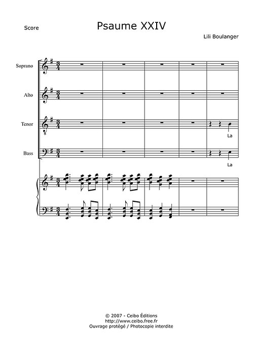 Psaume No.24 - Boulanger Lili