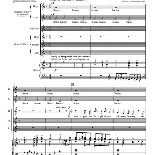 Es sungen drei Engel (de la Symphonie No. 3) - Mahler Gustav