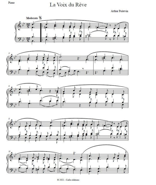 La voix du rêve - Poitevin Arthur (version piano)