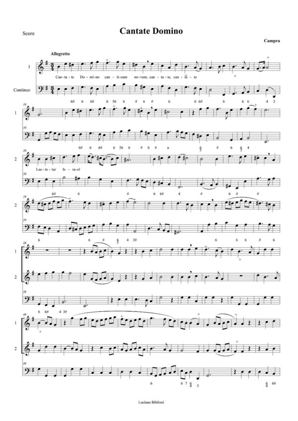 Cantate Domino - Campra André