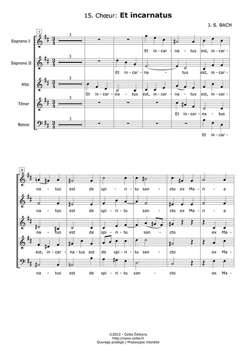 Et incarnatus est (de Messe en si) - Bach Johann Sebastian