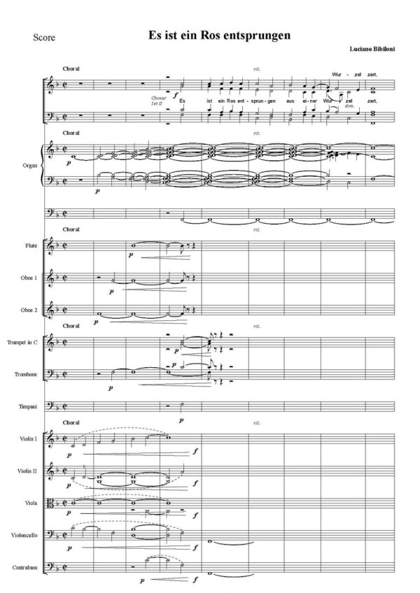 Es ist ein ros' entsprungen - Bibiloni Luciano