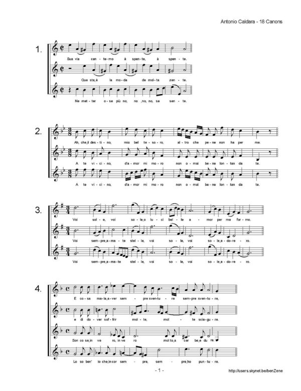 Canons - Caldara Antonio