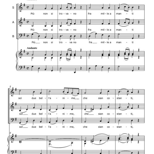 Notturno 6: Più non si trovano - Mozart Wolfgand Amadeus