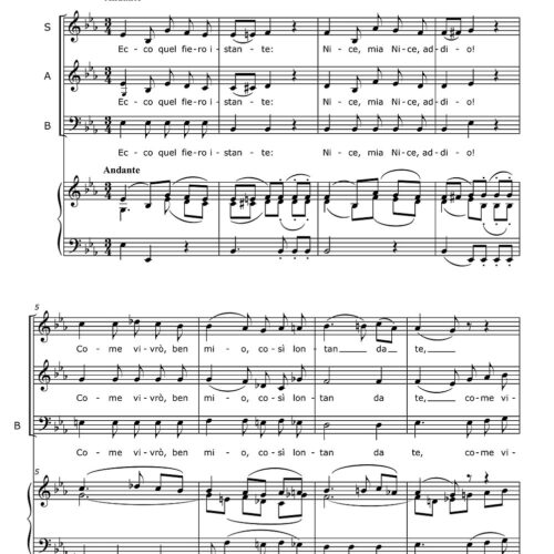 Notturno 2: Se lontan ben mio, tu sei - Mozart Wolfgand Amadeus