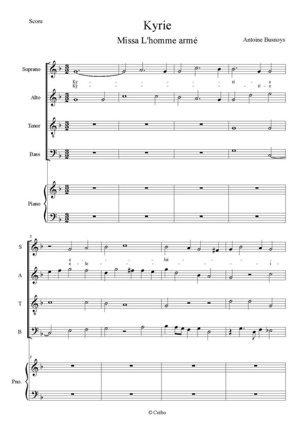Kyrie - Missa "L'homme armé" - Busnois Antoine