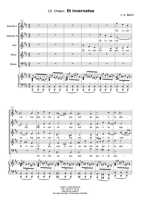 Et incarnatus est (de Messe en si) - Bach Johann Sebastian